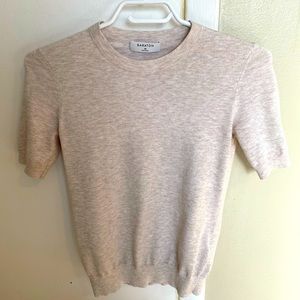 Babaton shirt sleeve sweater. Cream. Size extra small.